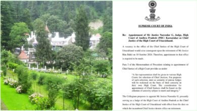 "Justice Narendra ji becomes the new Chief Justice of Uttarakhand High Court, Chief Justice Ritu Bahri will retire on October 10"