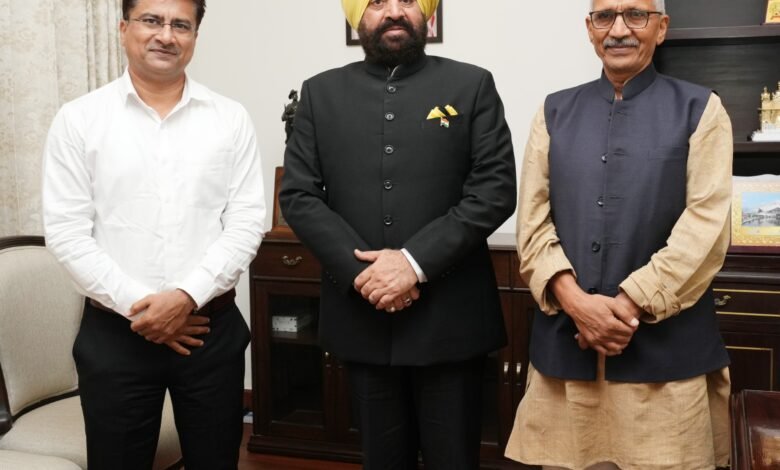 IIT Roorkee Dean Tentative Prof. Naveen K. Navani met Governor General Gurmit Singh at Raj Bhavan on Thursday