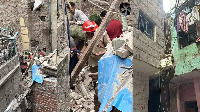 A two-storey building collapsed in Karol Bagh, many people feared trapped