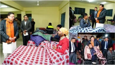 Uttarakhand: Cold increased after snowfall and rain, CM Dhami distributed blankets to the homeless, inspected night shelters