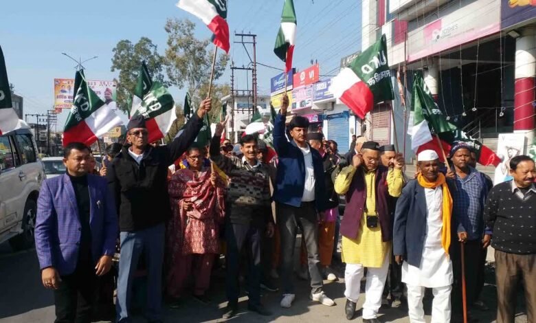 Uttarakhand Kranti Dal's 'Tandav Rally' in Haldwani, memorandum given demanding strong land law