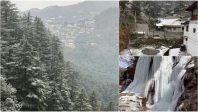 Minus temperature in Niti valley, waterfalls and rivers turned into ice