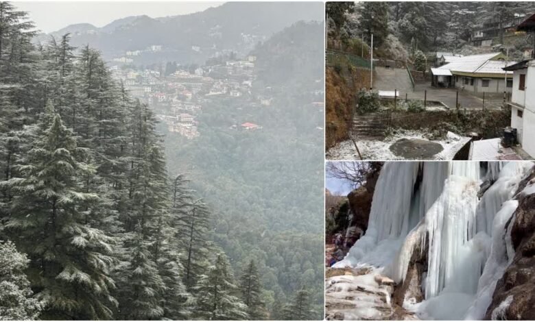 Minus temperature in Niti valley, waterfalls and rivers turned into ice