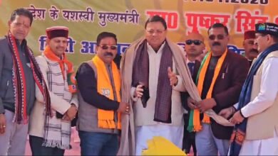 Tehri: CM Dhami busy in campaigning for civic elections, targeted Congress fiercely