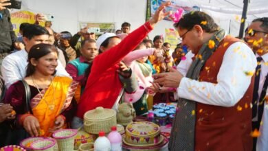 CM Dhami's grand road show in Khatima, foundation stone laid for development works worth Rs 337.17 lakh