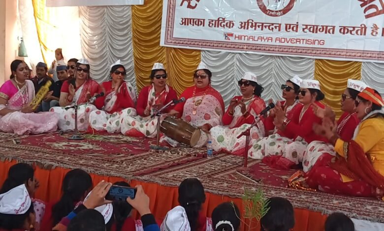 A grand festival of colours was organised for the first time in Ranikhet, women's groups took out a procession