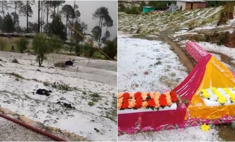Unseasonal hailstorm wreaks havoc in Pithoragarh: Farmers' crops destroyed, demand for compensation from the government intensifies