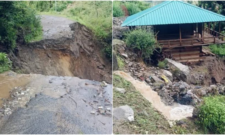 Heavy rains cause havoc in Uttarkashi: Roads collapsed, apple crop destroyed, villagers' troubles increased