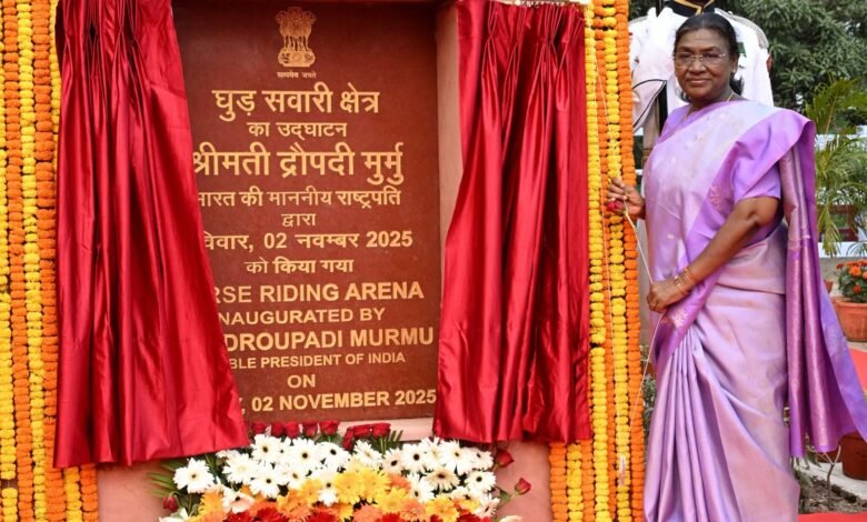 President Draupadi Murmu inaugurated a pedestrian bridge and equestrian area, and also attended the convocation ceremony of Patanjali University.