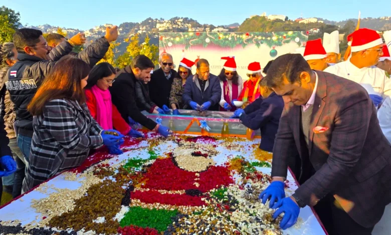 Christmas begins in Mussoorie, the colourful phase of festivities begins with a cake mixing ceremony