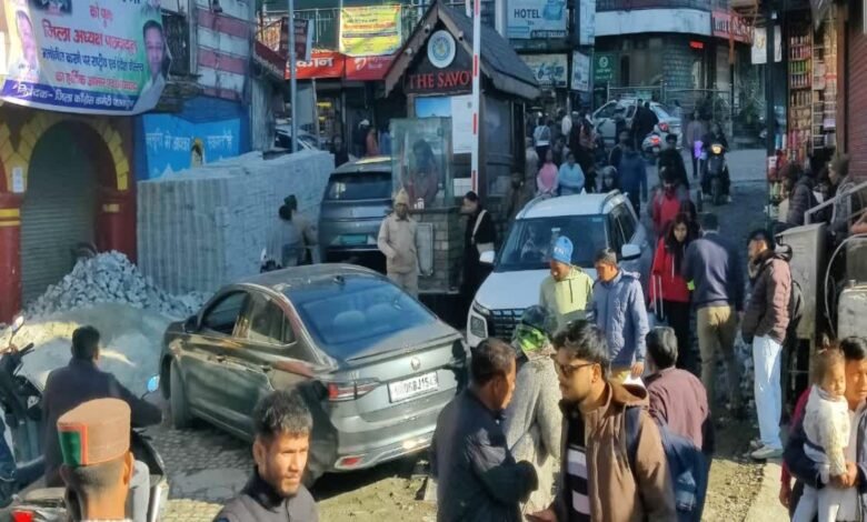 Controversy erupts over construction work on Mussoorie's Mall Road; locals angered by the installation of interlocking tiles