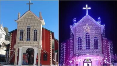 The 146-year-old Methodist Church became the center of Christmas festivities, illuminating Pithoragarh with lights and prayers.
