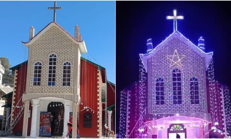 The 146-year-old Methodist Church became the center of Christmas festivities, illuminating Pithoragarh with lights and prayers.