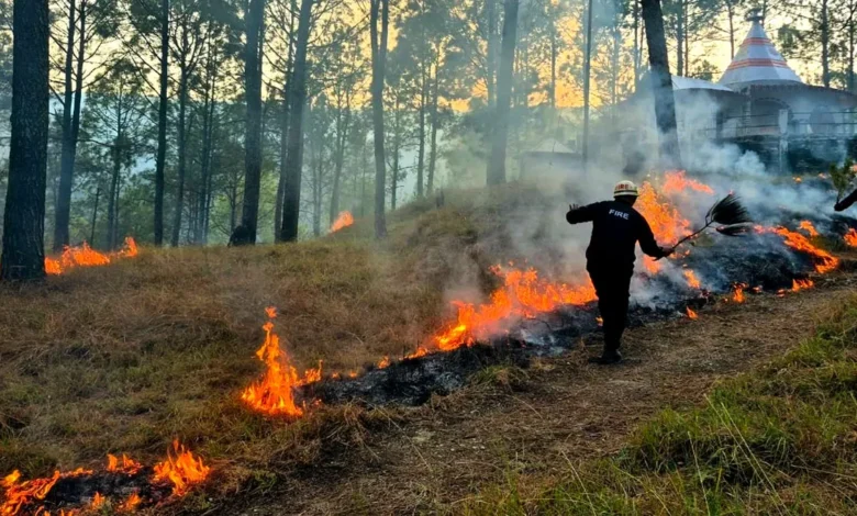 Forests in Uttarakhand are still burning even in winter; a fire has been raging in Nanda Devi National Park for 72 hours.