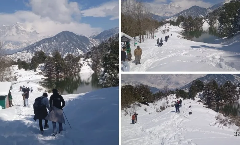 Snowfall in Uttarakhand becomes both an adventure and a challenge for tourists; avalanche alert issued in five districts.