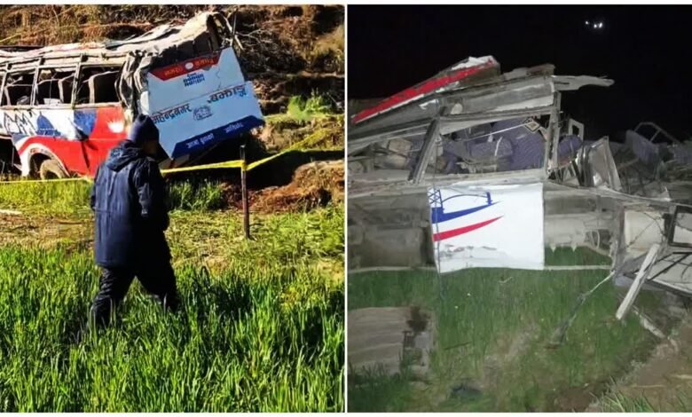 13 killed, 34 seriously injured as bus carrying wedding party members falls into ditch in Nepal