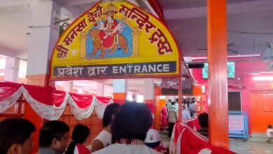 Chaitra Navratri 2026: The holy city of Haridwar resounded with chants of 'Jai Mata Di', and a huge crowd gathered at the Siddha Peethas to have darshan of Goddess Shailputri.
