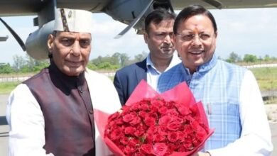 Rajnath Singh roared in Haldwani, saying CM Dhami is not only 'Dhaakad' but also 'Dhurandhar', the government's 4 years have been marked by 'foursome development'