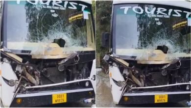 Yamunotri Bus Accident: Major Disaster Averted in Uttarkashi; Boulder Falls on Bus Near Hanuman Chatti—All Pilgrims Safe.