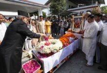 BC Khanduri Death: Vice President CP Radhakrishnan pays final tributes; last rites performed at Khadkhadi Ghat in Haridwar.