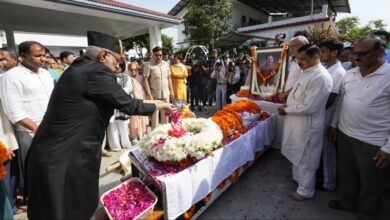 BC Khanduri Death: Vice President CP Radhakrishnan pays final tributes; last rites performed at Khadkhadi Ghat in Haridwar.