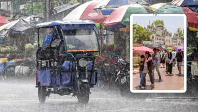 India Weather Update: Southwest Monsoon Gains Momentum; Heavy Rain Alert for 8 States; 6-Day Heatwave in Delhi.
