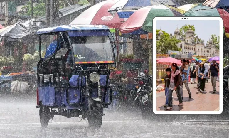 India Weather Update: Southwest Monsoon Gains Momentum; Heavy Rain Alert for 8 States; 6-Day Heatwave in Delhi.