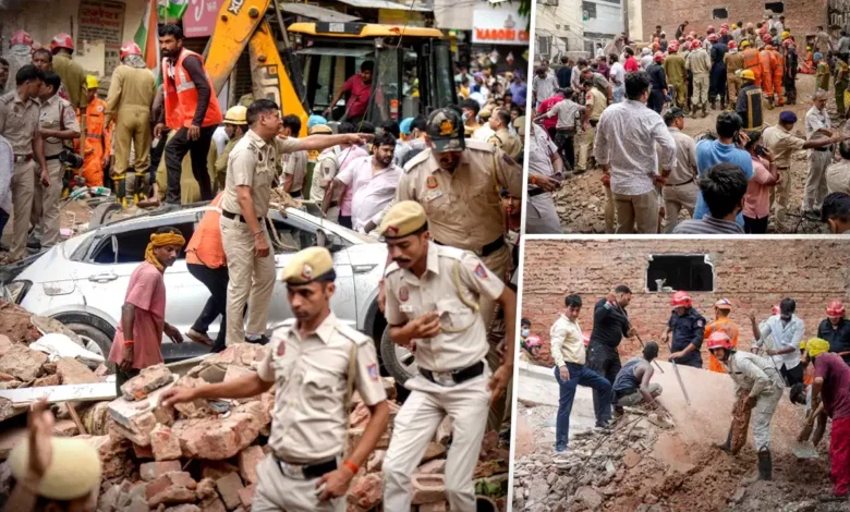 Satya Niketan incident: Medical shop on the ground floor, PG accommodation above, and construction work in the basement—this is how the four-storey building collapsed.