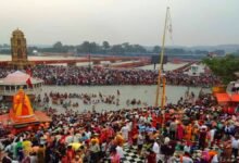 Officials reviewing construction progress and worker arrangements for Haridwar Kumbh Mela 2027