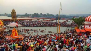 Officials reviewing construction progress and worker arrangements for Haridwar Kumbh Mela 2027