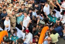 Rahul Gandhi and opposition MPs detained during Delhi protest against CEC