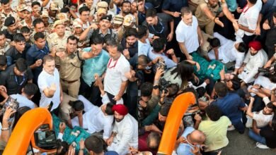 Rahul Gandhi and opposition MPs detained during Delhi protest against CEC