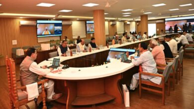 Uttarakhand CM Dhami during the cabinet meeting in Haridwar where 13 proposals were approved.