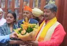 Rajya Sabha Candidate Dinesh Arya: Grand welcome for Dinesh Arya ahead of nomination; to file papers tomorrow.