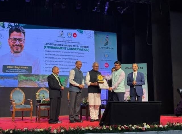 IFS officer Dharma Singh Meena receives Eco-Warrior Award 2026 for Heval River revival